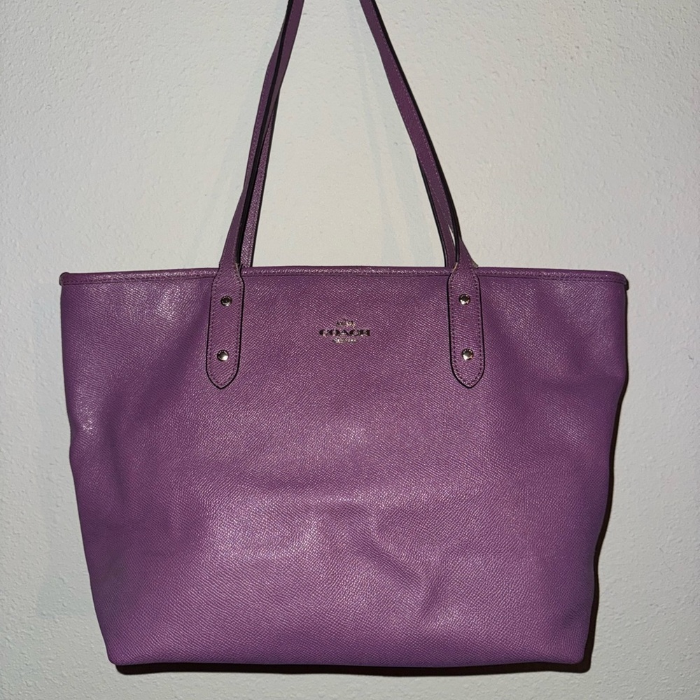 Coach Purple Tote Bag